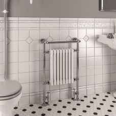 Eastbrook Isbourne Heated Towel Rail Brushed Brass and White